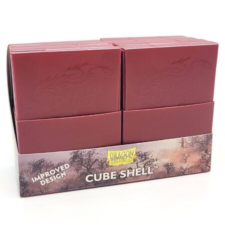 Grizzly Fitness Cube Shell Card Deck Box, Blood Red - 8 Piece BE3295601
